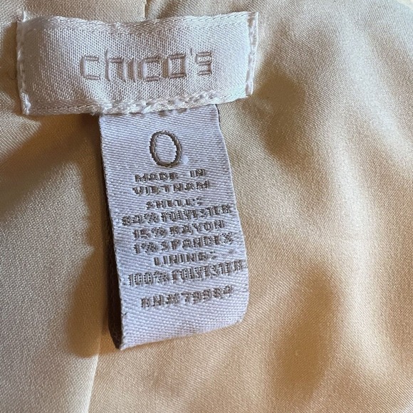 Chico’s Yellow Blazer Jacket Size 0 Small Button Lined - Picture 7 of 8